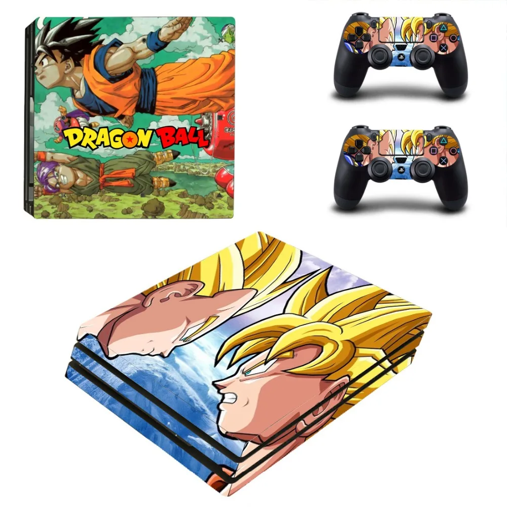 Аниме Dragon Ball Goku PS4 Pro наклейка для кожи виниловая наклейка для sony Playstation 4 консоль и 2 контроллера PS4 Pro наклейка для кожи