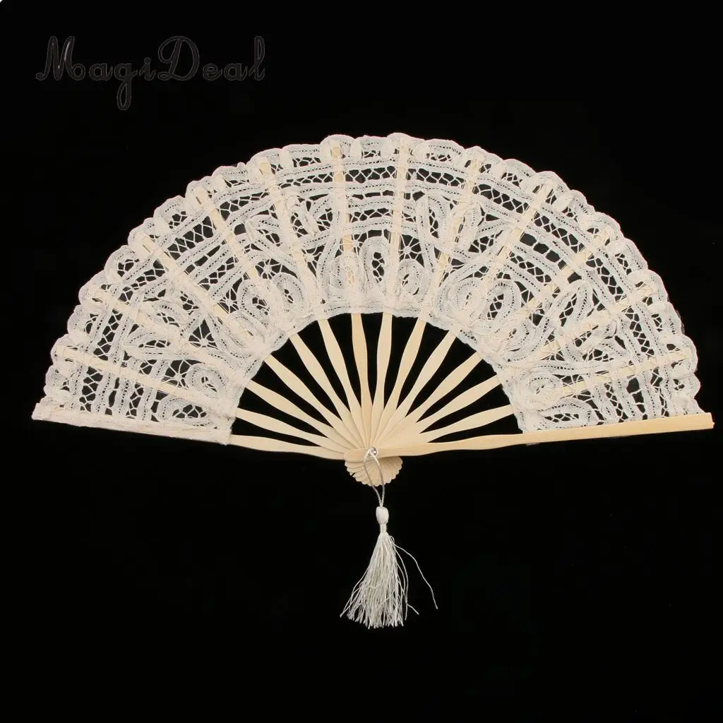 Classic Chinese Style Foldable Lace Fan Wedding Ceremony Photo Props Bridesmaid Gift