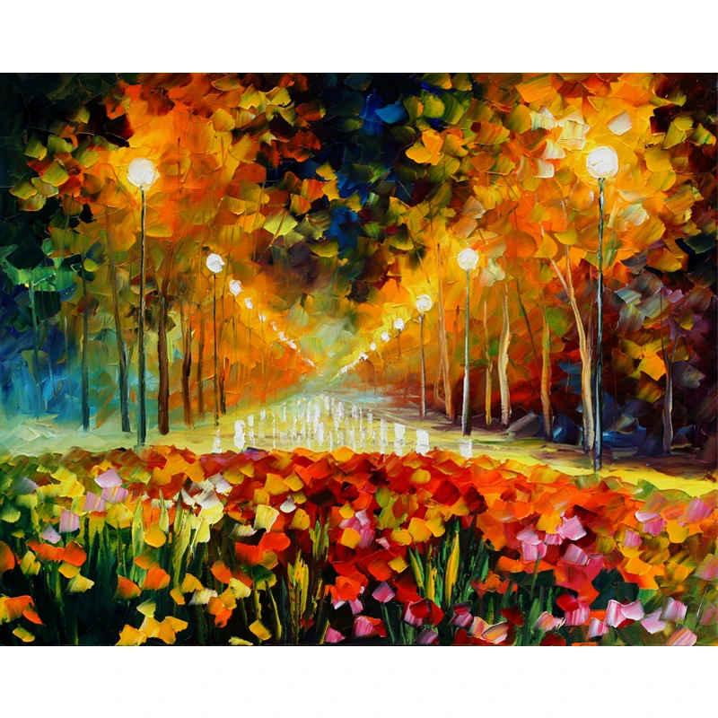 

Oil 5d Yellow Street DIY Scenic Mosaic Embroidery Diamond Painting Cross Stitch Home Decor Gift