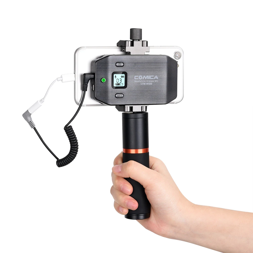 

COMICA CVM-WS50(B) 6-Channel UHF Wireless Mic Microfone for Smartphone Video Vlogging Mikrofon Lavalier Mini Microphone System