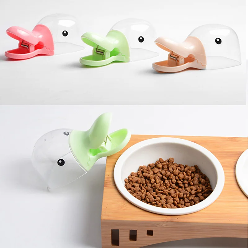 

Pet Feeders Tool Multi-function Rice Beans Measuring Scoop Spoon with Food Sealing Clip Grain shovel