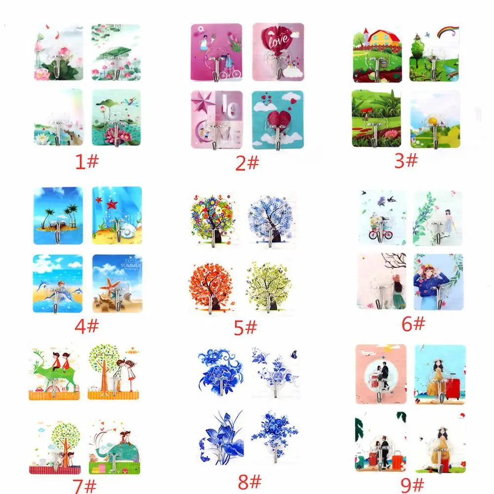 

10Pcs Waterproof Transparent Adhesive Hanging Hook for Kitchen Bathroom
