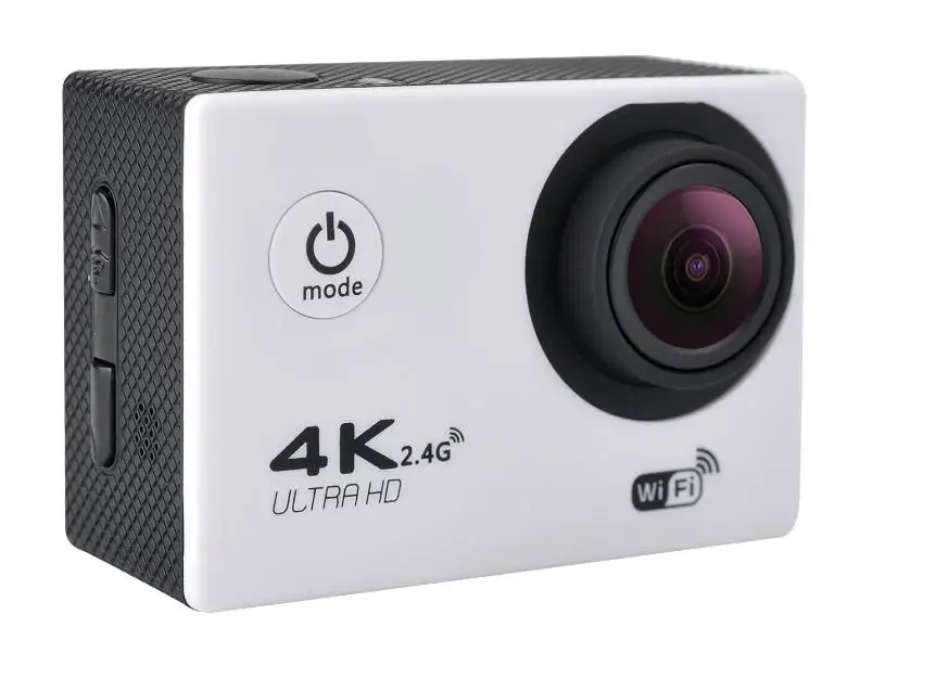 Богатая Ультра HD 4K Экшн-камера F60 1080 p/60 fps WiFi камера угол 170 градусов Спортивная камера 2 дюйма 30 метров Водонепроницаемая камера - Цвет: white