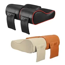 Luxury PU Leather font b Car b font SUV Center Box Armrest Cushion Console Soft Pad