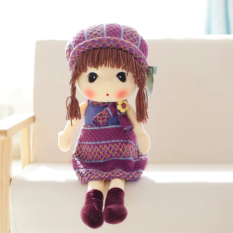 40 см/60 см свитер юбка шляпа Mayfair Мягкая кукла высокое качество плюшевые игрушки для детей девочек рождественские подарки на день рождения - Цвет: purple sweater