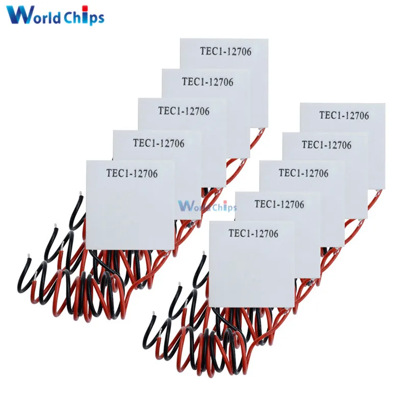 10 шт. TEC1 12706 12V 6A TEC Термоэлектрический охладитель Пельтье TEC112706 радиатор в виде