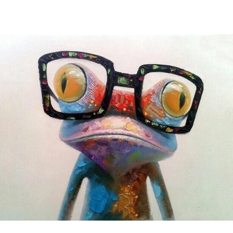 Abstrakte Malerei Frosch Tiere DIY Malen Nach Zahlen Acryl