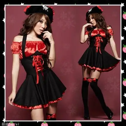 free shipping Pirate Halloween costume Christmas costumes witch mounted ...