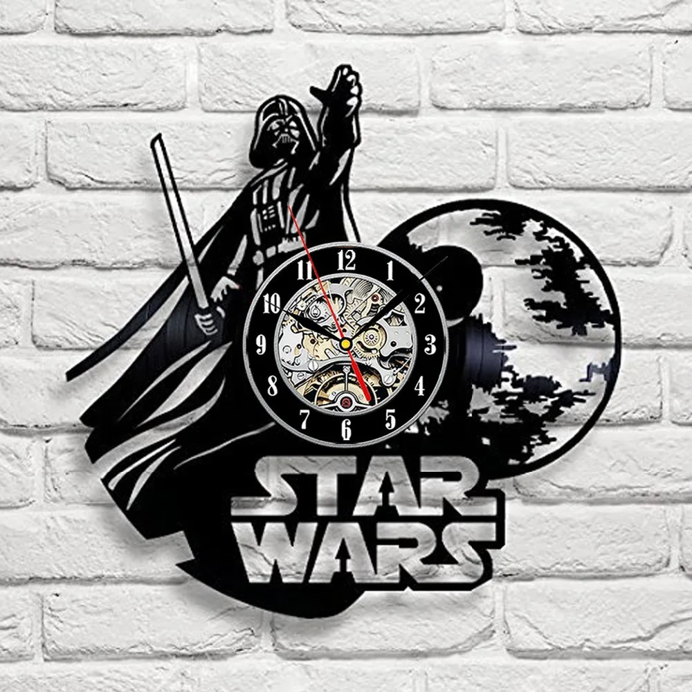 

Vinyl Record Wall Clock Star Wars Music Nursery Art CD Clock Watch Creative Duvar Saati Horloge Home Decorative