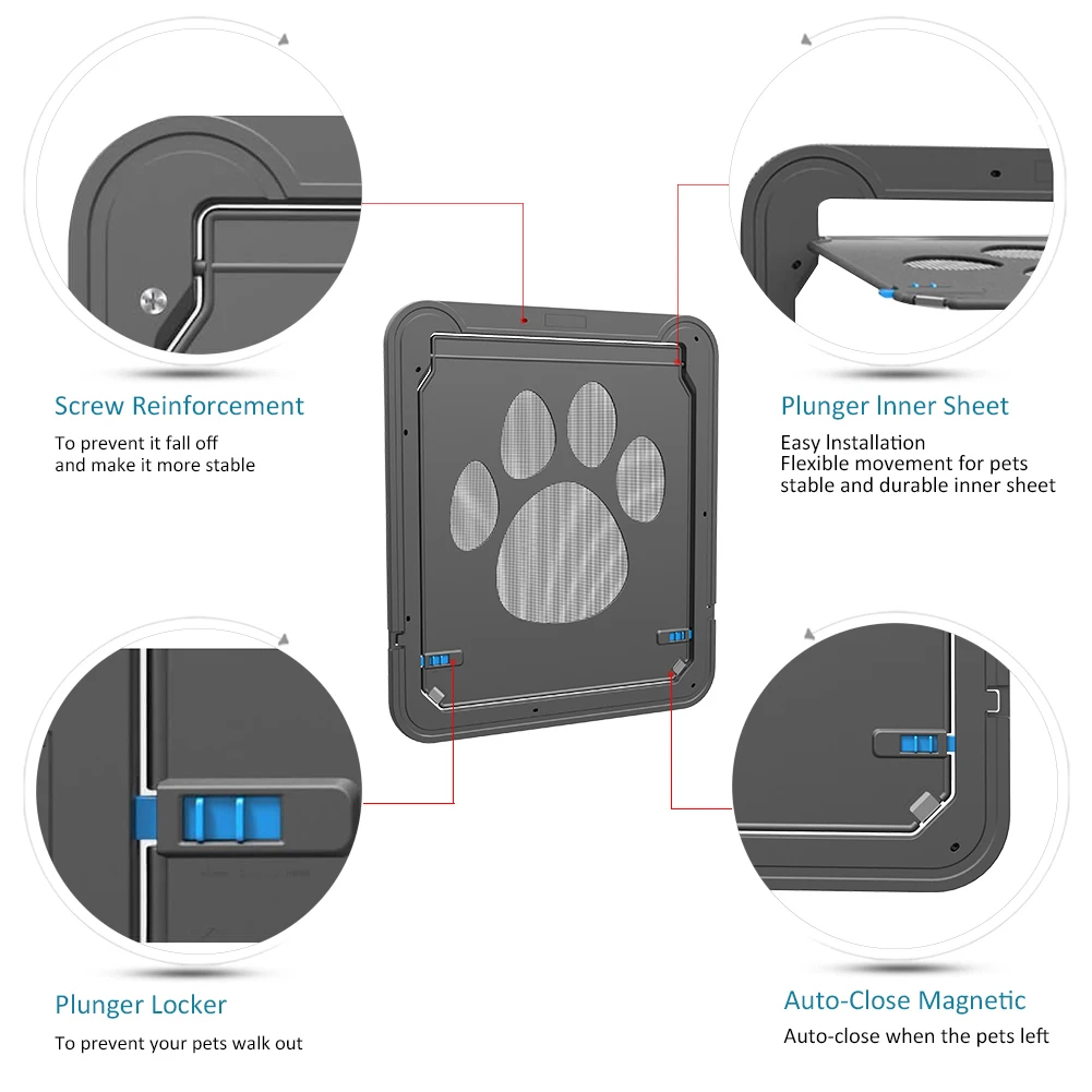 Новейшая многофункциональная Магнитная Дверь для домашних животных инновационная газовая оконная дверь для собак кошек блокирующая дверь для животных для домашних животных