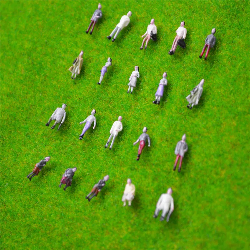 200pcs  scale train building people Painted Model Train Passenger People Figures Scale25