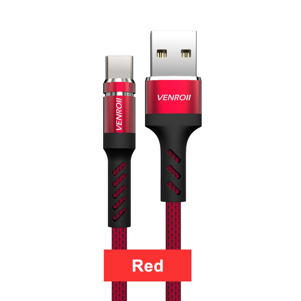 Кабель type-C 1 м, зарядный Шнур USB 3,0 для мобильного телефона Oneplus 6, 6 T, a, USB-C, быстрое зарядное устройство для Pixel 2 XL, Xiaomi Redmi Note 7 Pro - Цвет: Red