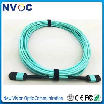 

2Pcs/Lot,MM,OM4,12core,12M,MPO(SENKO) Male to MPO Female Fiber Optic Patch Cord,Polarity Type B,3.0mm Mini LSZH Aqua Round Cable