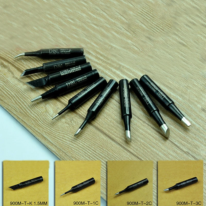 

10PCS/Lot Black Lead-Free Soldering Solder Iron Tips 900M-T-K 900M-T-I 900M-T-B 900M-T-SI For 936 Soldering station Rework Tool