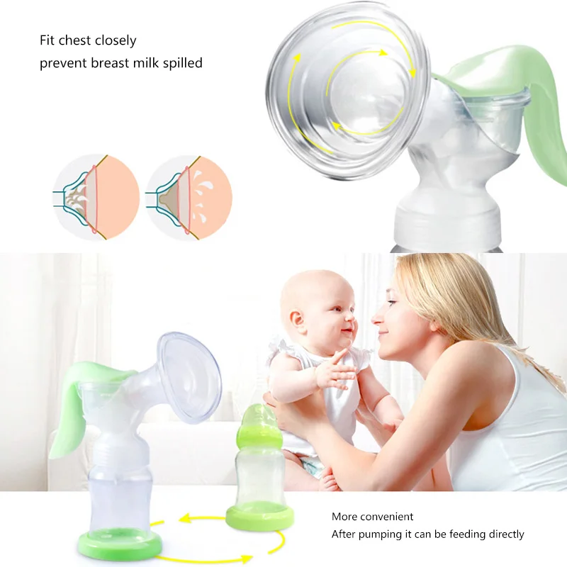 Bearo Manual Breast Pumps Multi-angle Rotation Sucking Powerful Nipple Suction Feeding Pump Safe BPA Free with Original Box