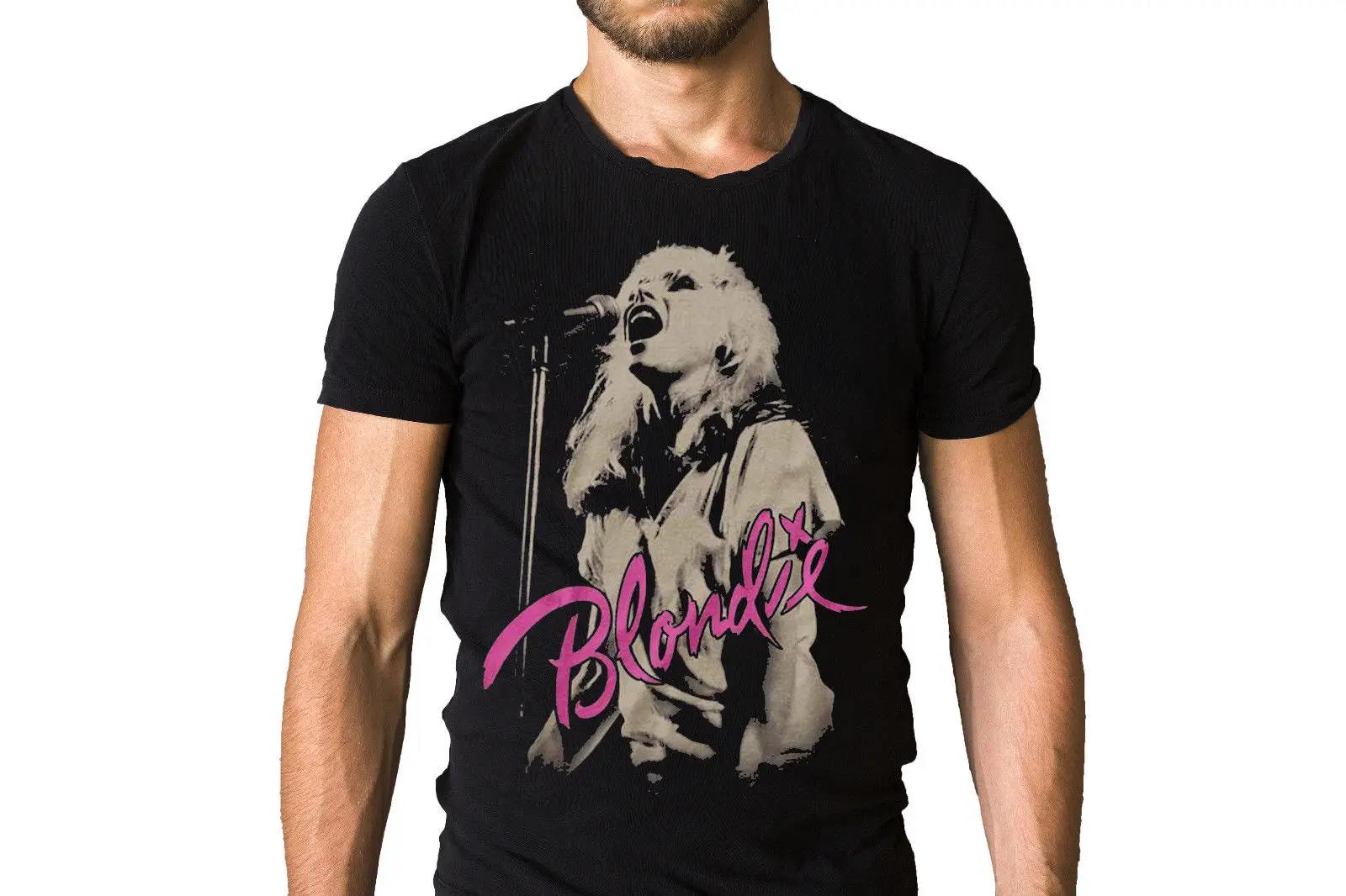 Blondie живого исполнения логотип футболки Свободная одежда рубашки | Мужская