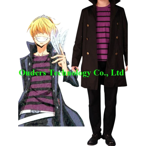 Freeshipping Katekyo Hitman Reborn! Belphegor Cosplay Costume |