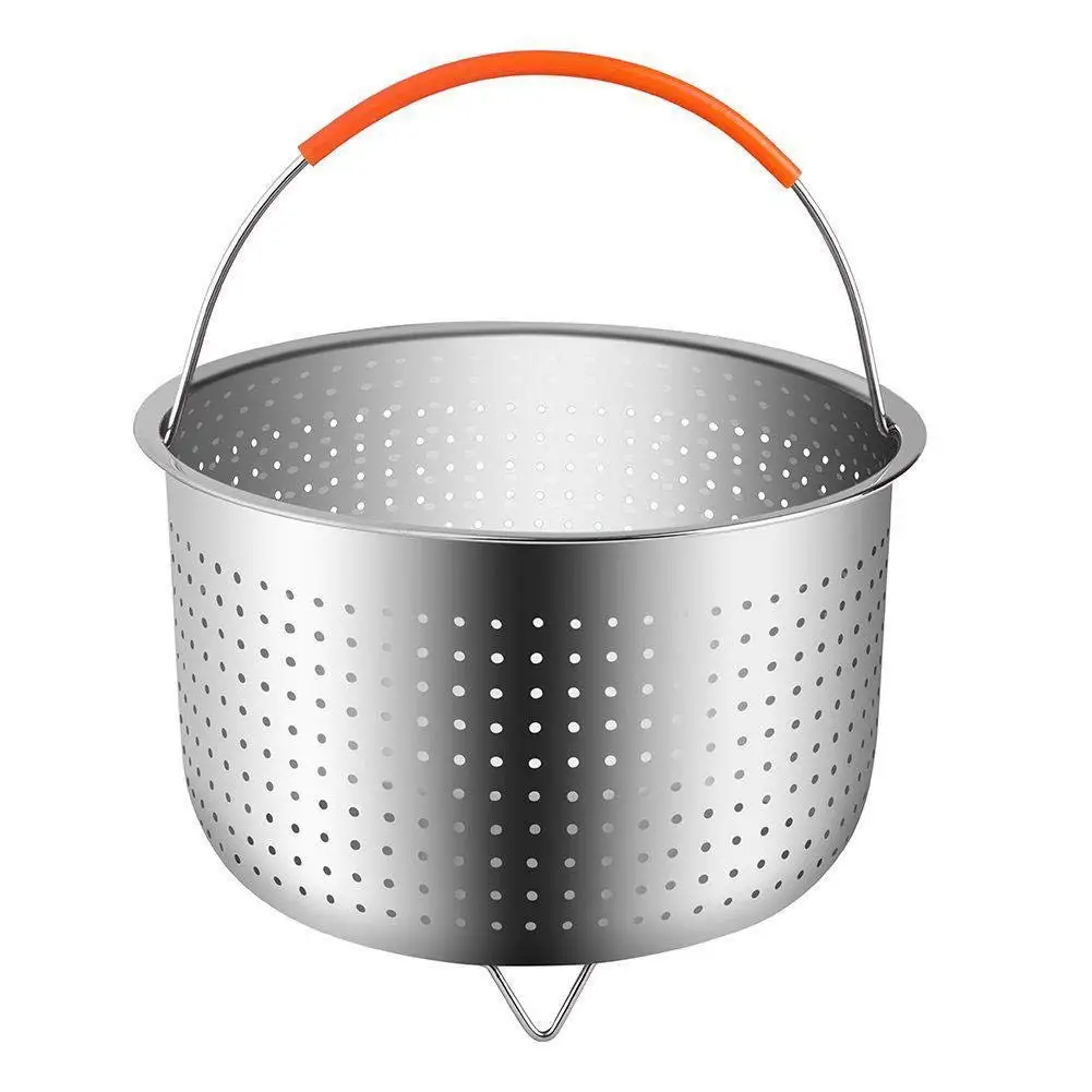 

Original Sturdy Steamer Basket for 6 Quart Instant Pot Pressure Cooker with Silicone Covered Handle Kitchen Tool
