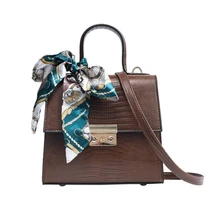 Модная женская дизайнерская сумка с бантом, портативная квадратная сумка, качественная женская сумка из искусственной кожи, женская сумка с замком, сумка через плечо F334