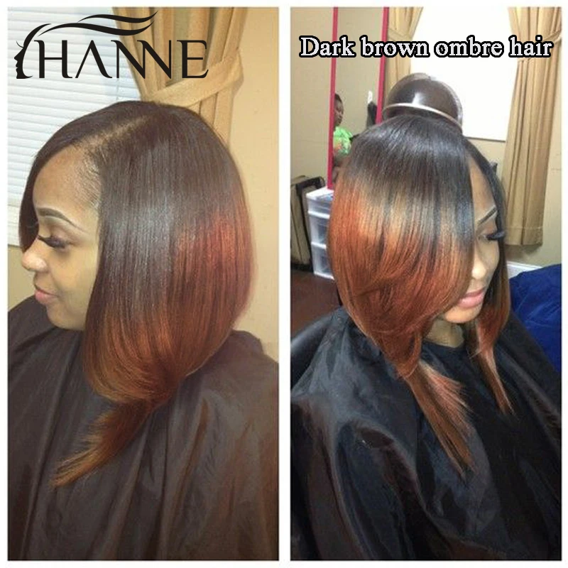 Ombre Brazilian Hair Straight Human Hair Weave 4 Bundles 1b 33 2