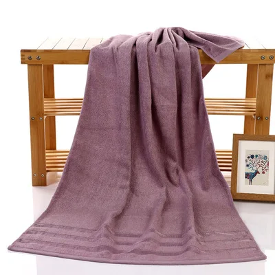 Роскошное плотное бамбуковое банное полотенце для взрослых, для больших мужчин, для кемпинга, для плавания, семейное полотенце для душа, для ванной комнаты - Цвет: Purple