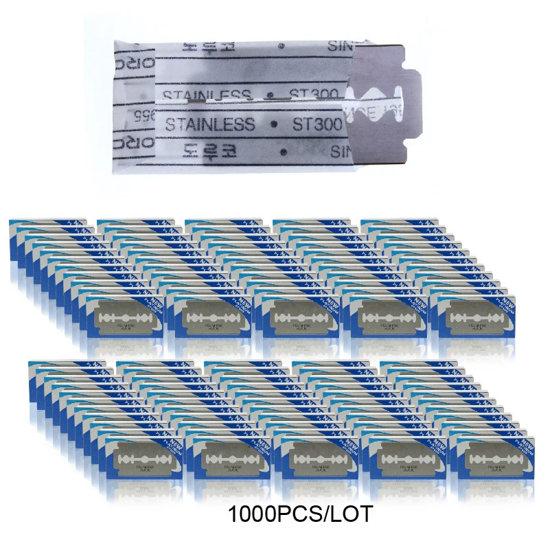 

1000pcs Safety Razor Blades For Shaving Stainless Steel To Razor Men Shaver Lames De Rasoir Barber Blades