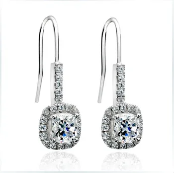 

Fabulous 1Ct each 6*6mm Cushion Cut Synthetic Diamonds Stud Earrings for Women Engagement Earrings Fancy Jewelry
