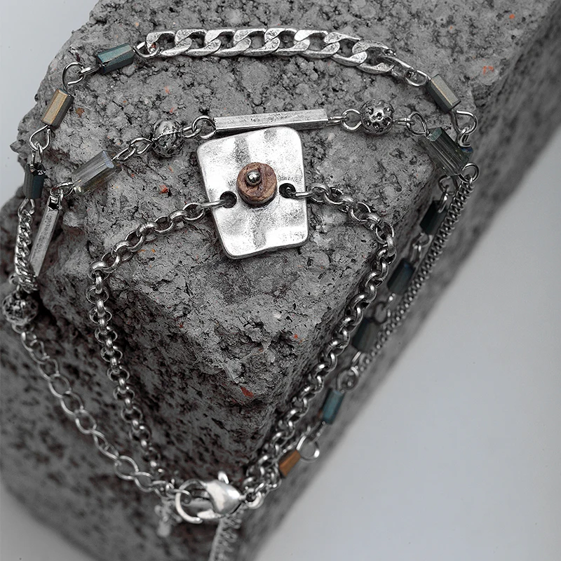 Винтажный Стиль Многослойные коричневые кожаные браслеты модные серебряные золотые браслеты с элементами в виде стрел простой браслет MYC10017