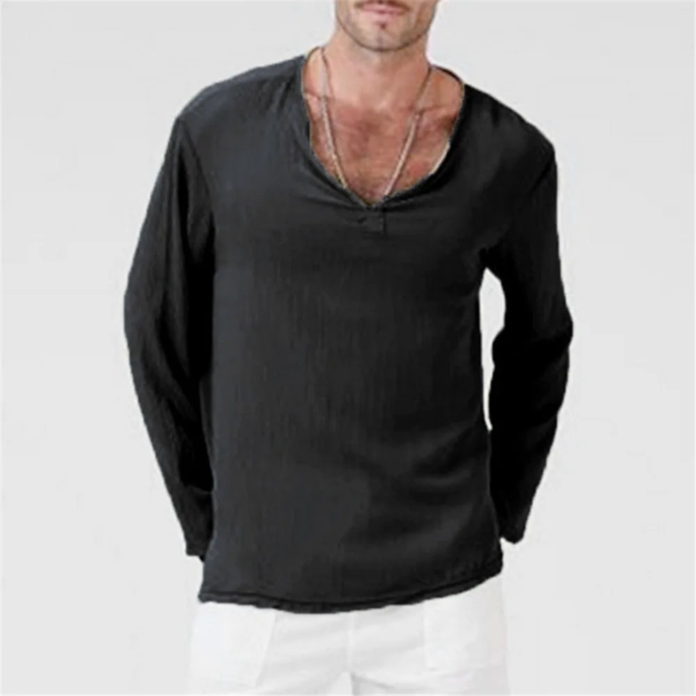 Long Sleeve V neck Tshirt – Mens Style Studio