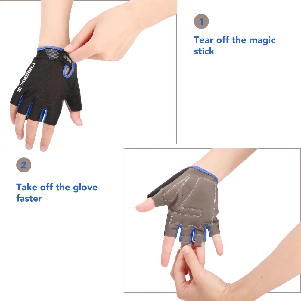 Half Finger Cycling Bike Gloves with Absorbing Sweat Design for Men and Women Bicycle Riding Outdoor Sports Accessories Half Finger Cycling Bike Gloves with Absorbing Sweat Design for Men and Women Bicycle Riding Outdoor Sports Accessories