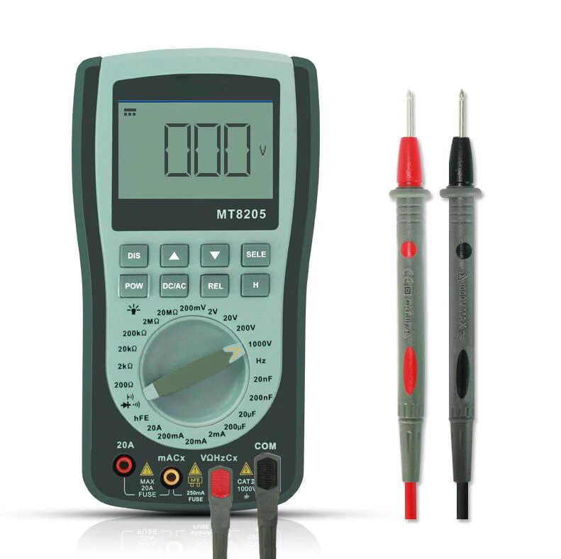 

2 in 1 Digital Intelligent Handheld Storage Oscilloscope Multimeter AC/DC Current Voltage Resistance Frequency Diode Tester