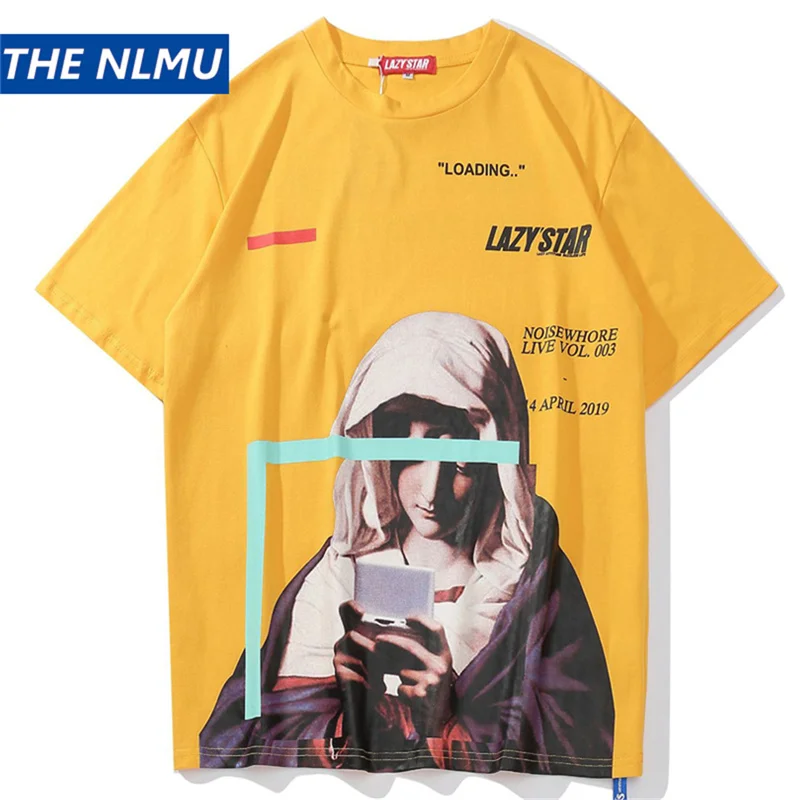 

Hip Hop Print T-shirts Men Streetwear Tshirt Short Sleeve Harajuku 2019 Fashion Summer Hip Hop Couple Tops Tees HW316