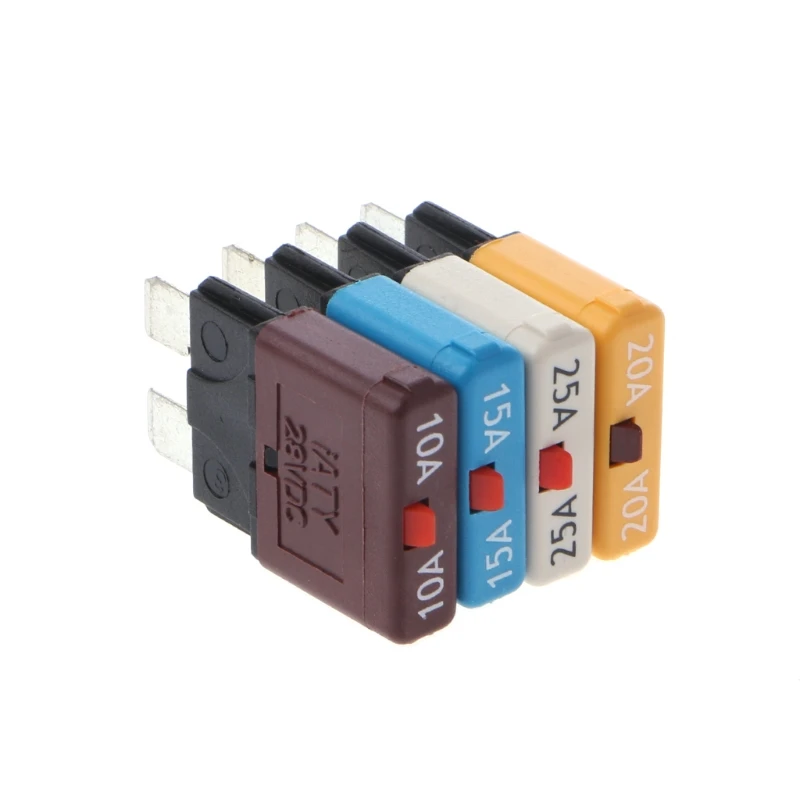 5-30A Circuit Breaker Blade Fuse 28V Resettable Manual Reset Fuse Adapter for Car Truck Boat Marine Car Insert Protector blade fuses,circuit breaker,car fuses,resettable fuse,fuse adapter holder