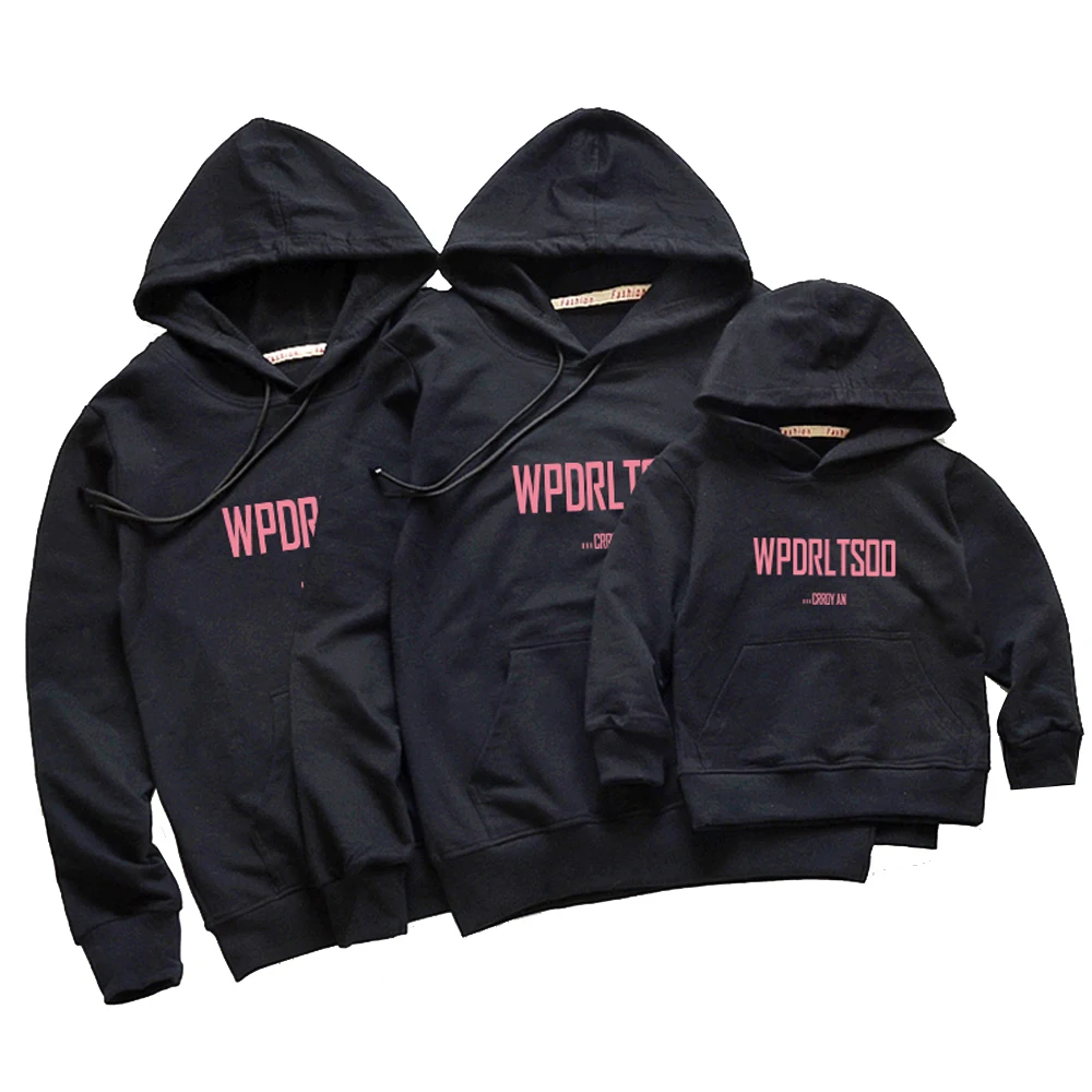 

2019 Quality Cotton Matching Family Sweatshirts New Causal Gray Family Clothing Fashion Matching Family Outfits Red Cotton Cloth
