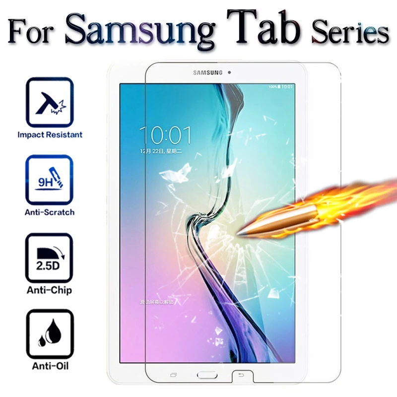 Защитное стекло для планшета 10,1 4 A 7 8 9,7 10 дюймов защита экрана на Galaxy Tab A6 T550 10,1 дюймов Tremp Чехол для очков