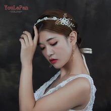 YouLaPan HP146 свадебные аксессуары для волос для женщин жемчужная и Хрустальная свадебная тиара pamelas и головные уборы для свадеб Быстрая
