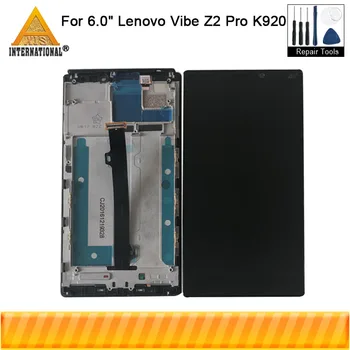 

Original Axisinternational LCD Frame 6.0" For Lenovo Vibe Z2 Pro LCD Display Screen+Touch Panel Digitizer For Lenovo K920