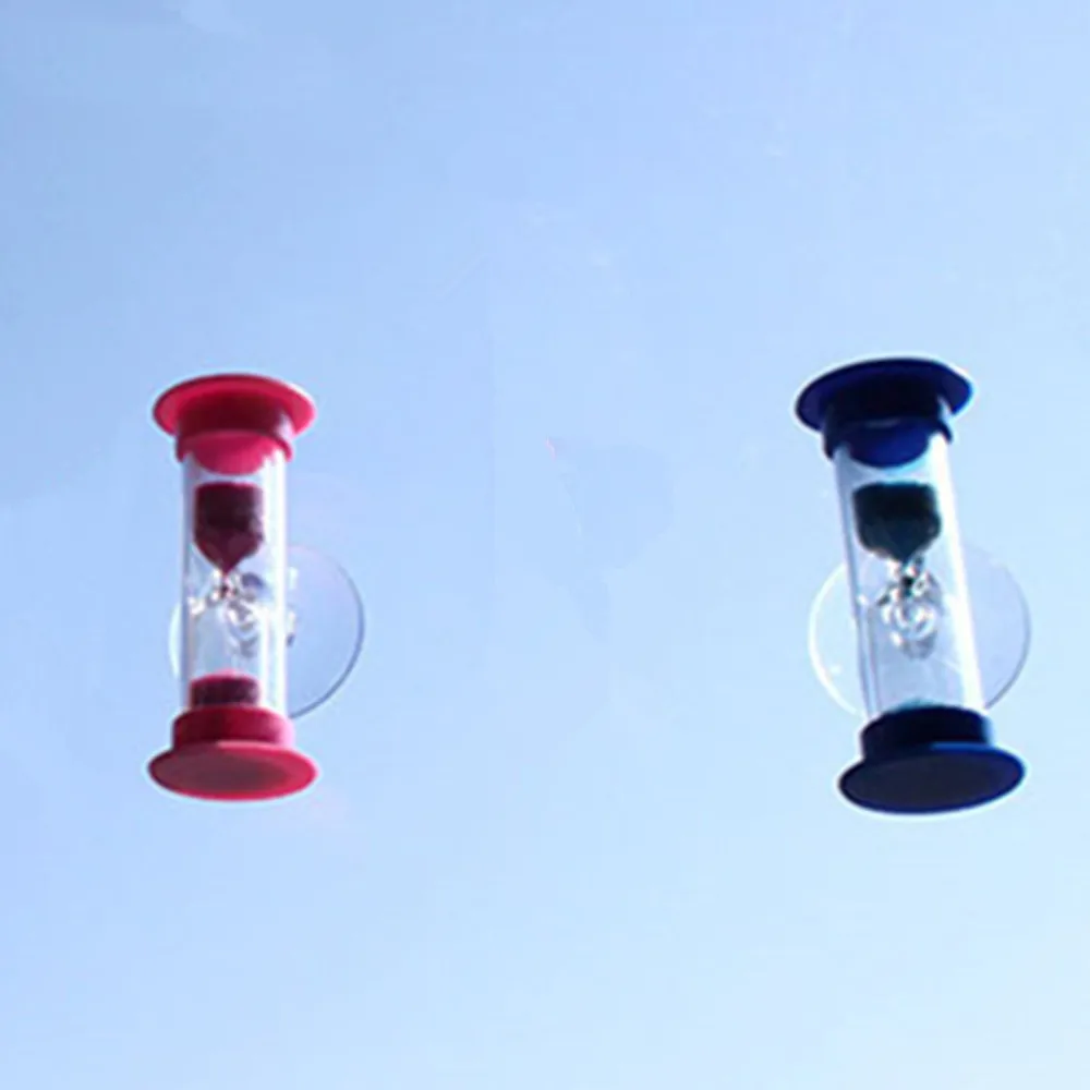 

3Min Mini Hourglass for Shower Timer/Teeth Brushing Timer with Suction Cup reloj pared vintage clock masa saati A10