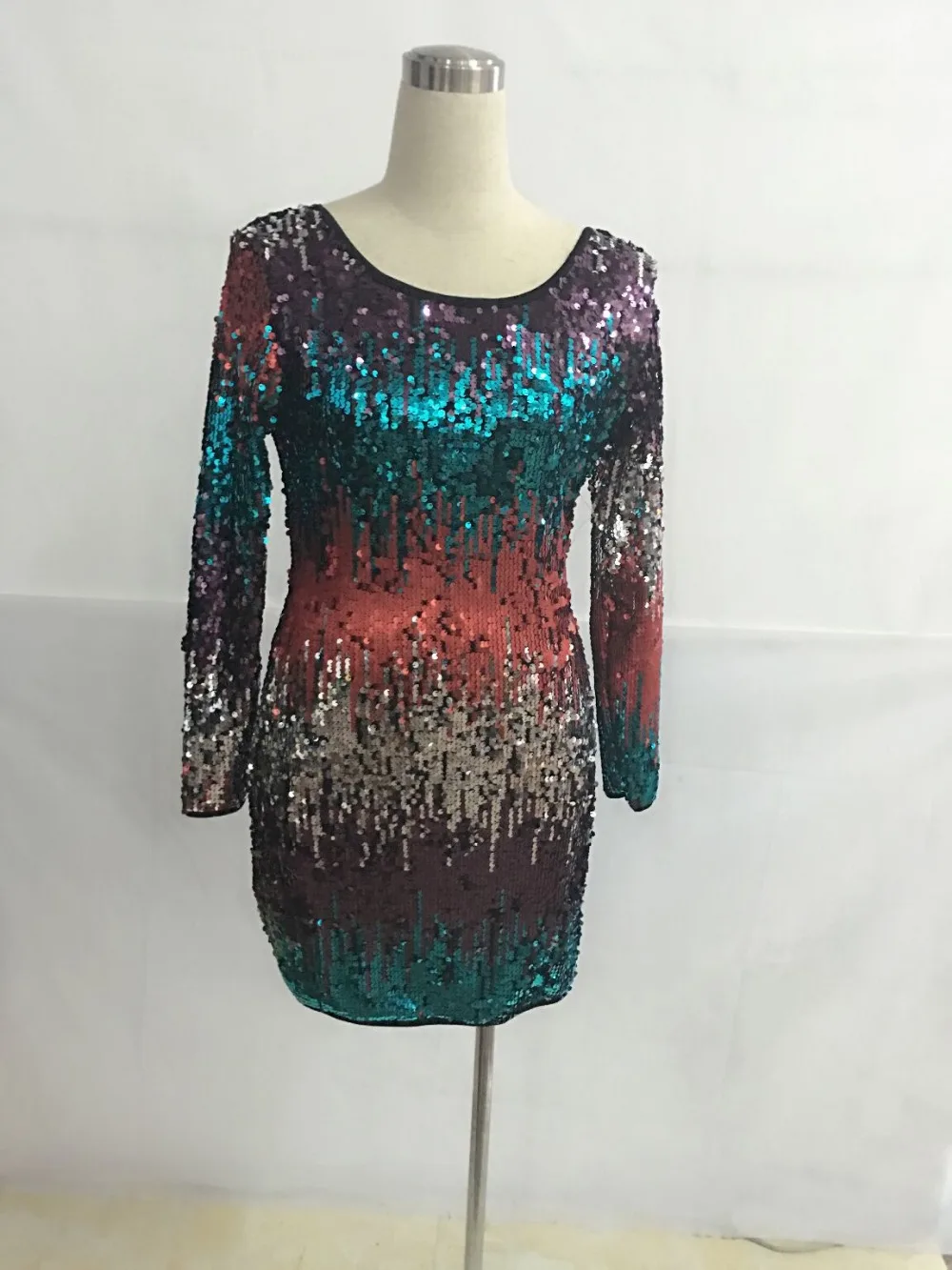 JRRY/женские платья с длинным рукавом и блестками на молнии|dress vestidos|women sequin dresssequin