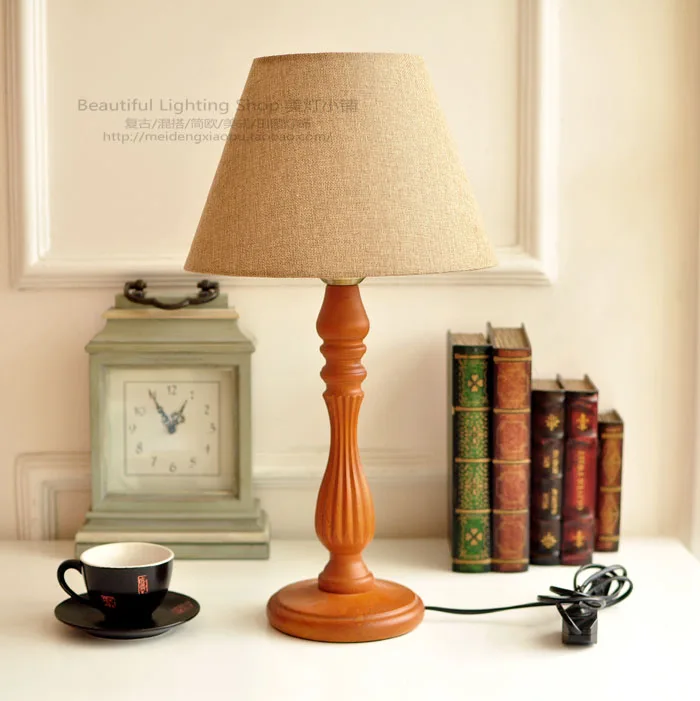 French table lamp simple European American Pastoral Nordic decoration bedroom table lamp study mash