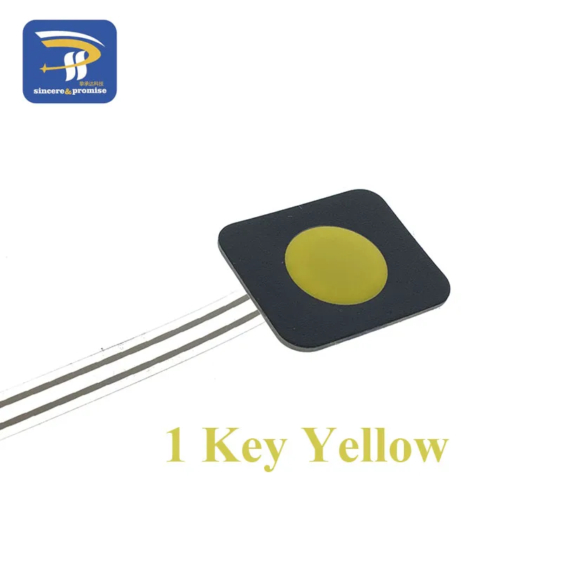 1 Key Yellow 1 2 3 4 5 кнопочный мембранный переключатель матричный массив клавиатура Панель управления Pad DIY Набор для Arduino Новинка - Цвет: 1 Key Yellow