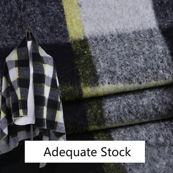 

Double-sided wool fabric woollen plaid woolen fabric 50% wool 50% polyester factory direct sales Spot long-term supply