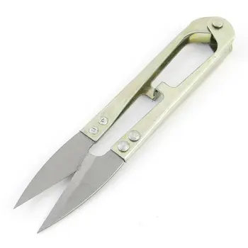 

5X Gold Tone Grip Fishing Line Cross Stitch Yarn Scissors Cutter Gray