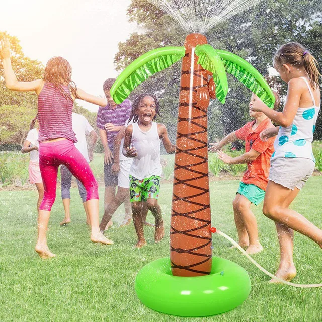 2019 Summer Water Spray Baby Bath Toy Inflatable Sprinkle Coconut Tree Children Garden Lawn Play Water Park Outdoor Beach Ball 6