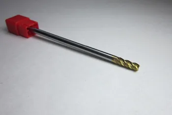 

wholesale 10PCS 4MM long shank length 100mm 62HRC carbide Flat end mills milling cutter 4 flutes machine HRC62 for hard steel