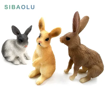 Simulation mini Rabbit Animal model figure hare figurine home decor miniature fairy garden decoration accessories modern statue 10 pcs set mini resin statue laocoon michelangelo apollo athena alexander home decoration figure sketch drawing practice model