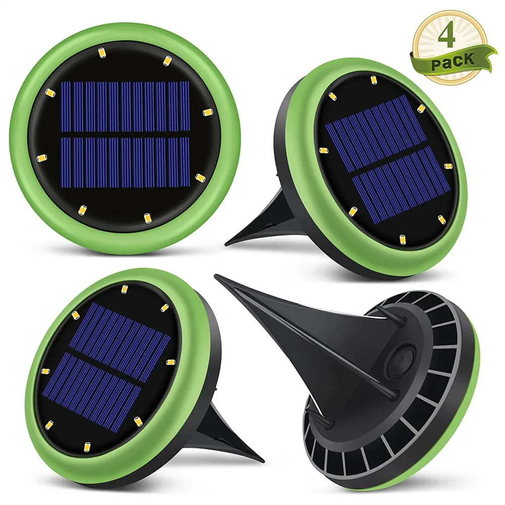 Solar do Jardim ao ar Quintal de Emergência sob Luz à Terra Livre Gramado Lâmpada Subterrânea Caminho Deco Luzes Piazza Paisagem Luz 4-lâmpada 9 Lâmpadas solares
