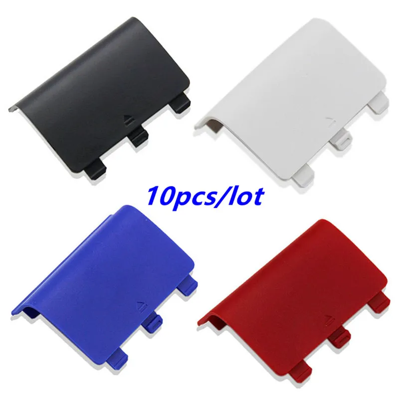 

10pcs Gamepad Battery Cover Lid Shell Replacement ABS Battery Cover Door Back Covers for XBOX One Wireless Controller Xboxone