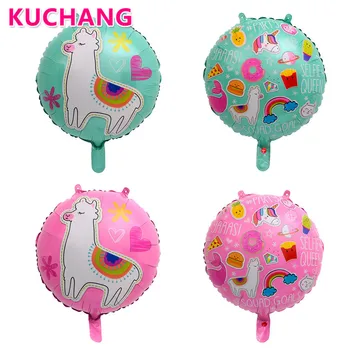 

50pcs 18inch Llama Alpacas Foil Helium Balloons Mint Pink Fiesta Baby Shower Kids Birthday Zoo Boho Party Decor Farm Animals