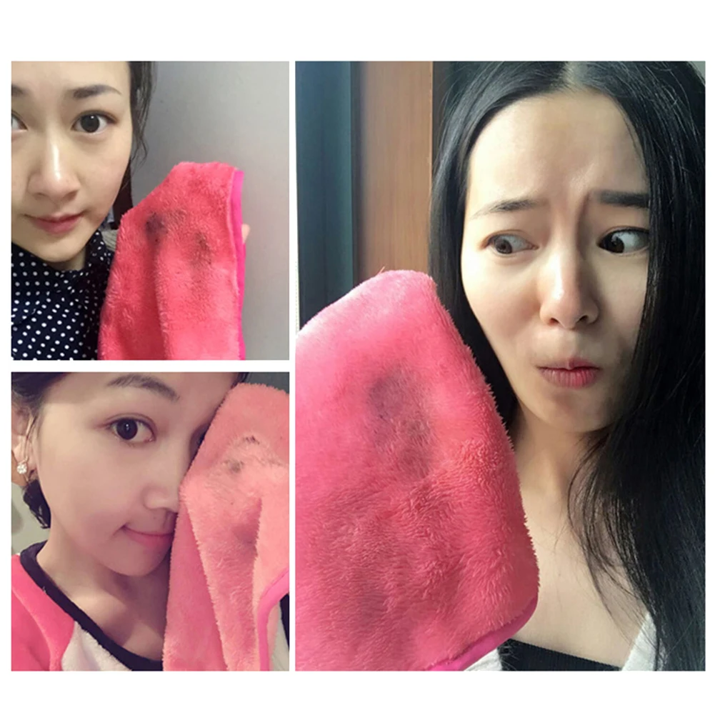 Makeup Remover 18x40cm Microfiber Cloth Pad Cleansing Tool Towel Reusable Wipe Cloth Face Care Face Cleansing